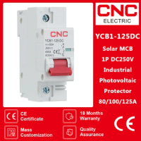 CNC DC Circuit Breaker 1P MCB Mini Circuit Breaker DC250V 500V Solar Energy Photovoltaic DC Circuit Breaker 80A/100A/125A