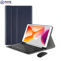 Mouse Keyboard Case for iPad 10.2 for iPad 9 8 7th Generation Stand Magnetic Cover with Bluetooth Wireless Keyboard and Mouse