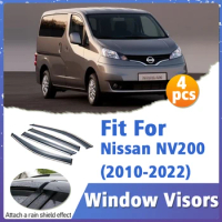Window Visor Guard for Nissan NV200 2010-2022 Vent Cover Trim Awnings Shelters Protection Sun Rain Deflector Auto Accessories