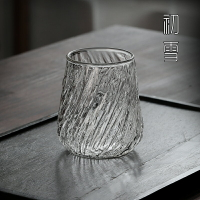 玻璃杯平底可加熱透明條紋果汁杯日式綠茶杯加厚耐熱家用喝水杯子