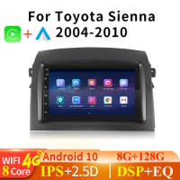 2din Android 10 Car Multimedia video Player For Toyota Sienna 2004 2005 2006 2007 2008 2009 2010 Car 2Din GPS Carplay Auto Radio