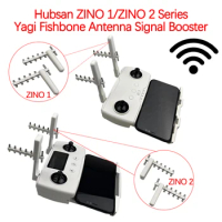 For Hubsan ZINO1/1Pro/1Pro Plus/ZINO2/2Plus Drone Remote Control Signal Booster Fish Bone Yagi Antenna Signal Enhance Amplifier