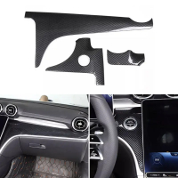 aimey แถบตกแต่งแผงหน้าปัดภายในรถยนต์คาร์บอนไฟเบอร์ ABS สำหรับ Benz C Class W206 2022 LHD 5Y6Z3 ตัวตั