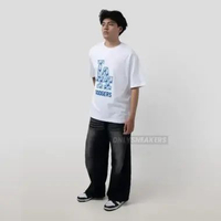 MLB LA DODGERS CUBE MONOGRAM WHITE TEE XL