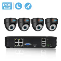 BESDER Home Surveillance System 4CH IP Security Camera PoE NVR Kit CCTV System 1080P 960P 720P 4 Indoor Dome IP Camera PoE
