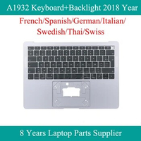French Spanish German Italian Swedish Thai Swiss US UK Keyboard For Macbook Air A1932 Topcase Keyboard Backlight 2018