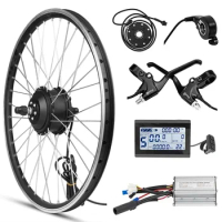Rear Motor Wheel 36V 48V 500W Ebike Kit Electric Bike Wheel Conversion Kit LCD Electric Bicycle Wheel Kit for 20/26inch 700C