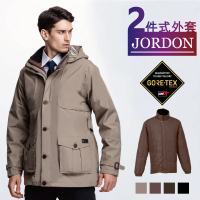 【JORDON 橋登】都會尊爵男款 GORE-TEX+PRIMALOFT 二合一外套#橄綠_XL-橄綠,XL