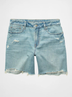 กางเกงขาสั้นผู้หญิง 8IN LOW-RISE BAGGY JORT สี น้ำเงิน