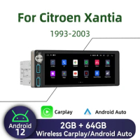 Carplay 6.86" Screen Multimedia 1 Din Android Car Radio for Citroen Xantia 1993-2003 Head Unit Autoradio Stereo GPS Navigation