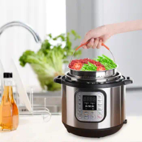 Stainless Steel Rice Cooker Steam Basket Fits 6 Or 8 Quart Anti-scald Steamer Multi-Function Fruit Cleaning Basket