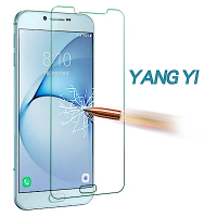 揚邑 Samsung Galaxy A8 2016 防爆防刮防眩弧邊 9H鋼化玻璃保護貼膜