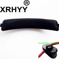 XRHYY Black Replacement Top Headband Ear Pad For Logitech G633 G933 Headset Headphones With Free Rotate Cable Clip