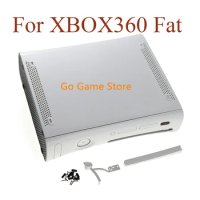 5sets For XBOX 360 Fat Console Housing House Shell Have Logo Full Housing Case For XBOX360 Fat Console Black White Color
