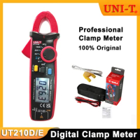 UNI-T UT210D UT210E Mini Clamp Meter NCV True RMS AC/DC Current Voltage Auto Range VFC Capacitance Non Contact Multimeter
