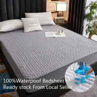 【hot】   Waterproof Mattress Protector Cover Bed  Bed Cover Single/Queen/King Bed Sheet Cover latex r