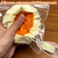 Mainan squishy berbentuk cakar kucing diperbuat daripada silikon yang perlahan naik (slow rising), b