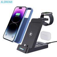 Wireless Charger 3 in 1 For iPhone 14 13 12 Pro Max XS X 8 Fast Charging Dock Station For Apple Watch Series 8 7 Chargers Stand