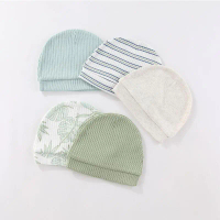 Kiddiezoom 5 Four Seasons Neutral Cartoon Newborn Hats Baby Hats Cute Pattern Male and Female Babies
