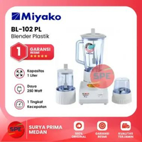BLENDER PLASTIK MIYAKO KAPASITAS 1 LITER BL-102PL / BL102PL GARANSI RESMI (MEDAN)