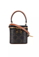 CELINE 二手 Celine Mini Triomphe 塗層帆布化妝箱