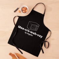 Nigella Lawson, microwave, Mee-cro-wah-vay Apron man chef uniform Sexy Waterproof women Kitchen Chef Apron