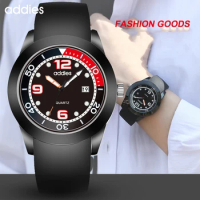 addies Men Quartz Wristwatch Fashion Luxury Man Waterproof Sport Clock Man Calendar Date Business Silicone Strap Luminous Watch