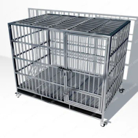 Stainless steel dog cage, large dog oversized stainless steel cage cat house cat cage cat cage house large cage