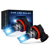 2Pcs LED H8 H11 Bulb H16 JP 9005 HB3 9006 HB4 Led Lamp Super Bright Car Fog Lights Day Driving Running Light 12V 6000K White
