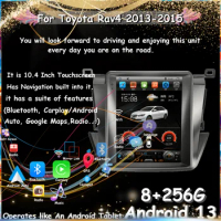 For Toyota RAV4 2013 2014 2015 Car Radio Multimedia Android 13 1din No 2din With Bluetooth Carplay Screen Automotive Auto Stereo