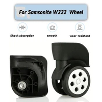 For Samsonite W222 Universal Wheel Replacement Suitcase Rotating Smooth Silent Shock Absorbing Wheel Accessories Wheels Casters