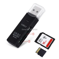 wholesale 200pcs/lot Memory Cards Super Speed MINI 5Gbps Super Speed USB 3.0 Micro SD/SDXC TF Card Reader Adapter Mac OS Pro