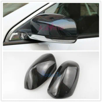 2017 2018 Chrome Car Styling Cobon Fiber Color Door Mirror Cover Rearview Overlay Panel Trims For Jeep Compass Accessories