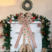 Pretty Christmas Bowknot Christmas Tree Fine Workmanship Christmas Party Bowknot Xmas Wreath Gift Ornament Big Bow