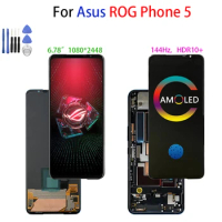 Original For Asus ROG Phone 5 ZS673KS LCD Display Touch Screen Digitizer Assembly For Asus ROG 5 ROG5 I005DA I005DB Replacement