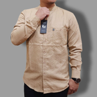 Kemeja Koko Polos Dobby Kemko KH Pria Lengan Panjang Katun Premium terbaru