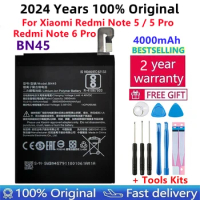 2024 Years 100% New Original Phone Battery For Xiaomi Redmi Note 5 Note5 Note 6 Pro BN45 4000mAh Replacement Batteries