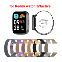 Fashion Stainless Steel Strap For Redmi Watch 3 Active Metal Band Replacement Bracelet