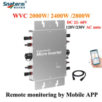 1400W/1600W/2000W/2400W/2800W Solar Micro Grid tie Power inverter Input DC22V-60V to AC110V220V with Mobile APP for monitoring