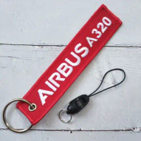 Red Embroidery Airbus A320 Phone Strap for iPhone Wrist Strap Lanyard for Keys Gym Phone Case Straps Badge Holder for Aviator