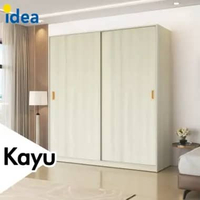 IDEA San Marino - Lemari Pakaian Kayu 2 Pintu Sliding / Geser Besar Modern Minimalis