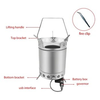 Outdoor camping stainless steel Portable multifunctional Cooking Wood Burning stove Camping Stove for BBQ Outdoor Solo Backpack