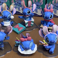 Miniso Genuine Lilo And Stitch Bunny Winter Story Blind Box Stitch Gifts Children Toy New Year Gifts Collection Model