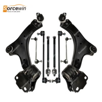 For Land Rover Freelander 2 L359 Auto Front Suspension Part Stabilizer Sway Bar End Link Control Arm Set Tie Rod Ends Ball Joint