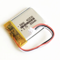 3.7V 300mAh Lithium Polymer Lipo Rechargeable Battery 402530 JST 1.25mm 3pin Connector For MP3 GPS Bluetooth Headset Smart Watch
