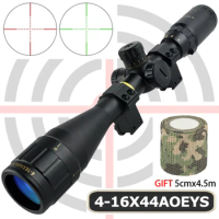 4-16X44AOEYS Scopes Tactical Long-range Sniping Optical Sight Red Green Adjustable Riflescope for Airsoft / Hunting Rifle