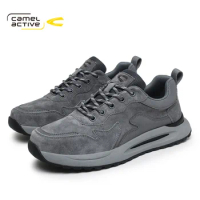 Camel Active Men Outdoor Sneakers Lace-up Autumn New Breathable Man Genuine Leather Men's Trend Casual Shoes DQ120196