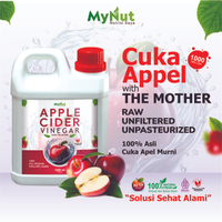 MYNUT CUKA APEL 1000 ML APPLE CIDER VINEGAR 100% ASLI PRODUK HERBAL ORIGINAL PREMIUM QUALITY