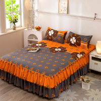 Bed Skirt Bed Sheet Thickened Bed Sheet Skin-Friendly Non-Slip Mattress Protector Single Piece Simmo