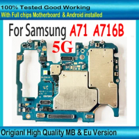Unlocked For Samsung Galaxy A71 A716B 5G Motherboard 128GB WIth Full Chips Logic Board Android installed Plate